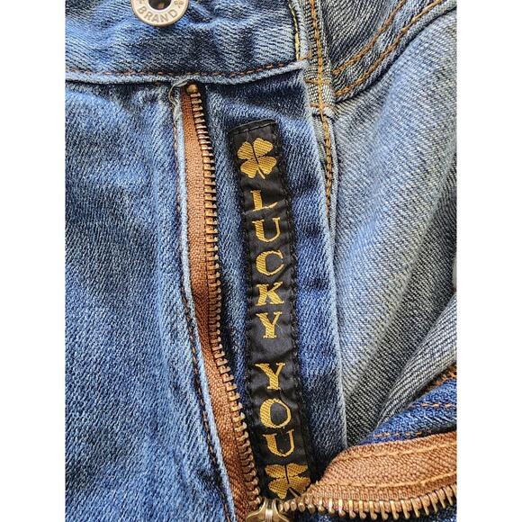 Lucky Brand Vintage Straight Leg Denim Blue Jeans Size 38x32(Measured Length) - Picture 7 of 10